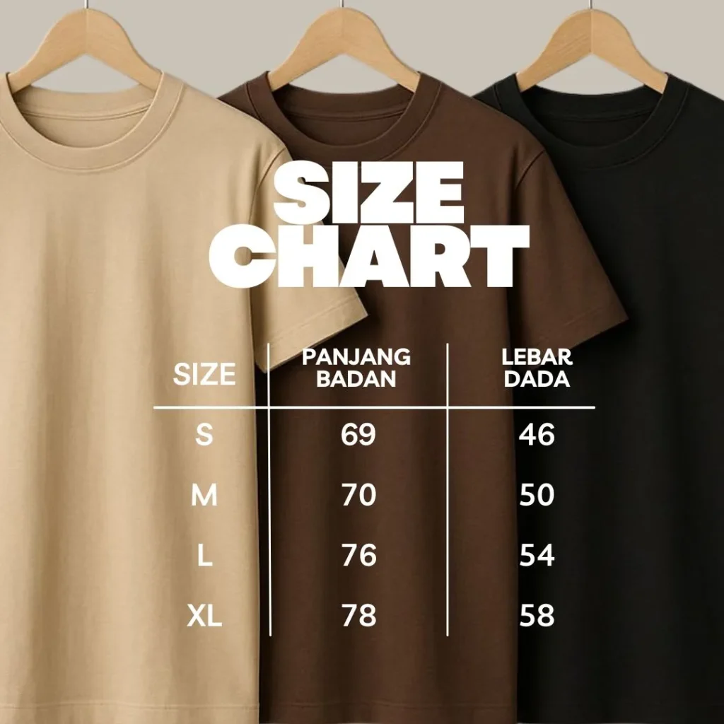 Size Chart kaos